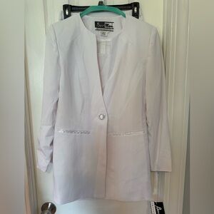 Ben Marc Size 6 White 2-Piece Blazer & Pin Skirt NWT